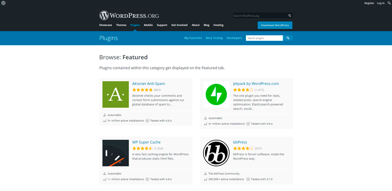 Wordpress Plugins Directory