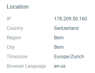 Convertful subscriber data - location details