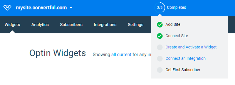 Convertful onboarding guide