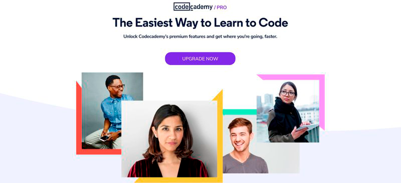 Click-through page code academy example