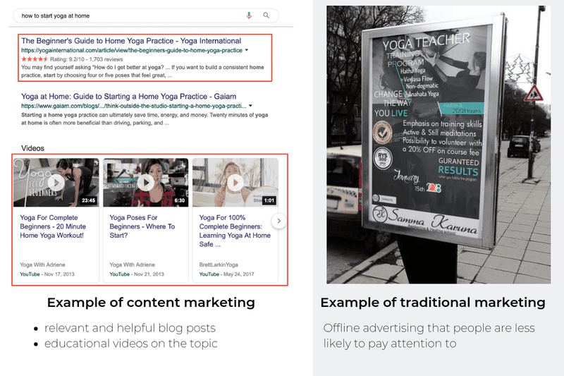 Examples of Traditional Marketing
