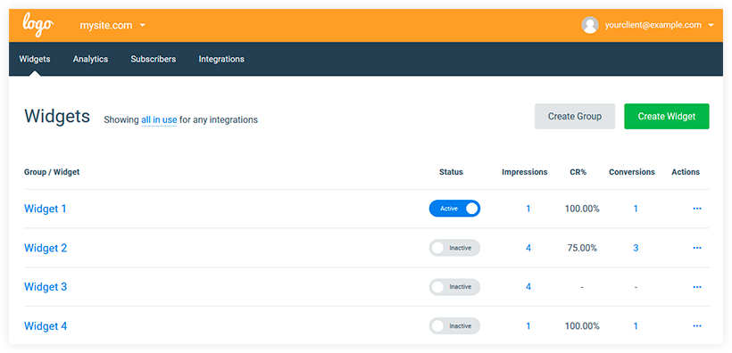 White Label Dashboard