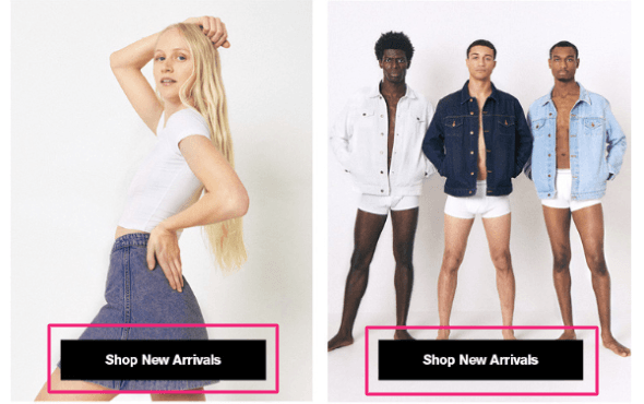 american apparel call-to-action