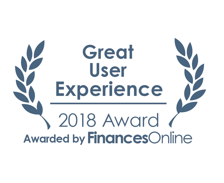 Great User Experience Award From Finances Online