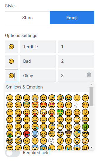 Convertful Rating Field Setup