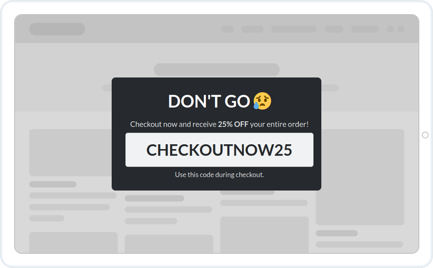 Cart Abandonment Popups