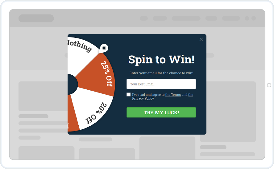 Spin-to-Win Gamification