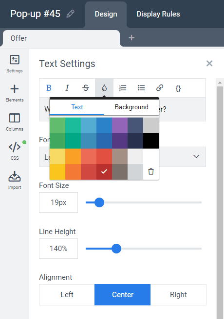 Text Color Option