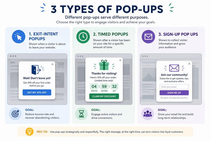 Main Types of Popups