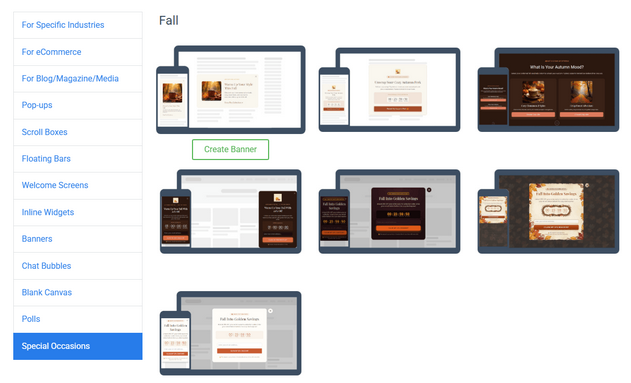 Fall Templates